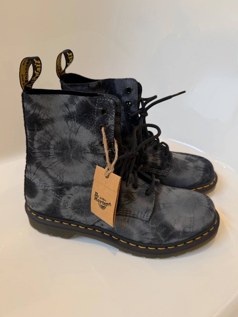 Dr. Martens -- 460 PASCAL TIE DYE PRINTED SUEDE LEATHER ANKLE BOOTS